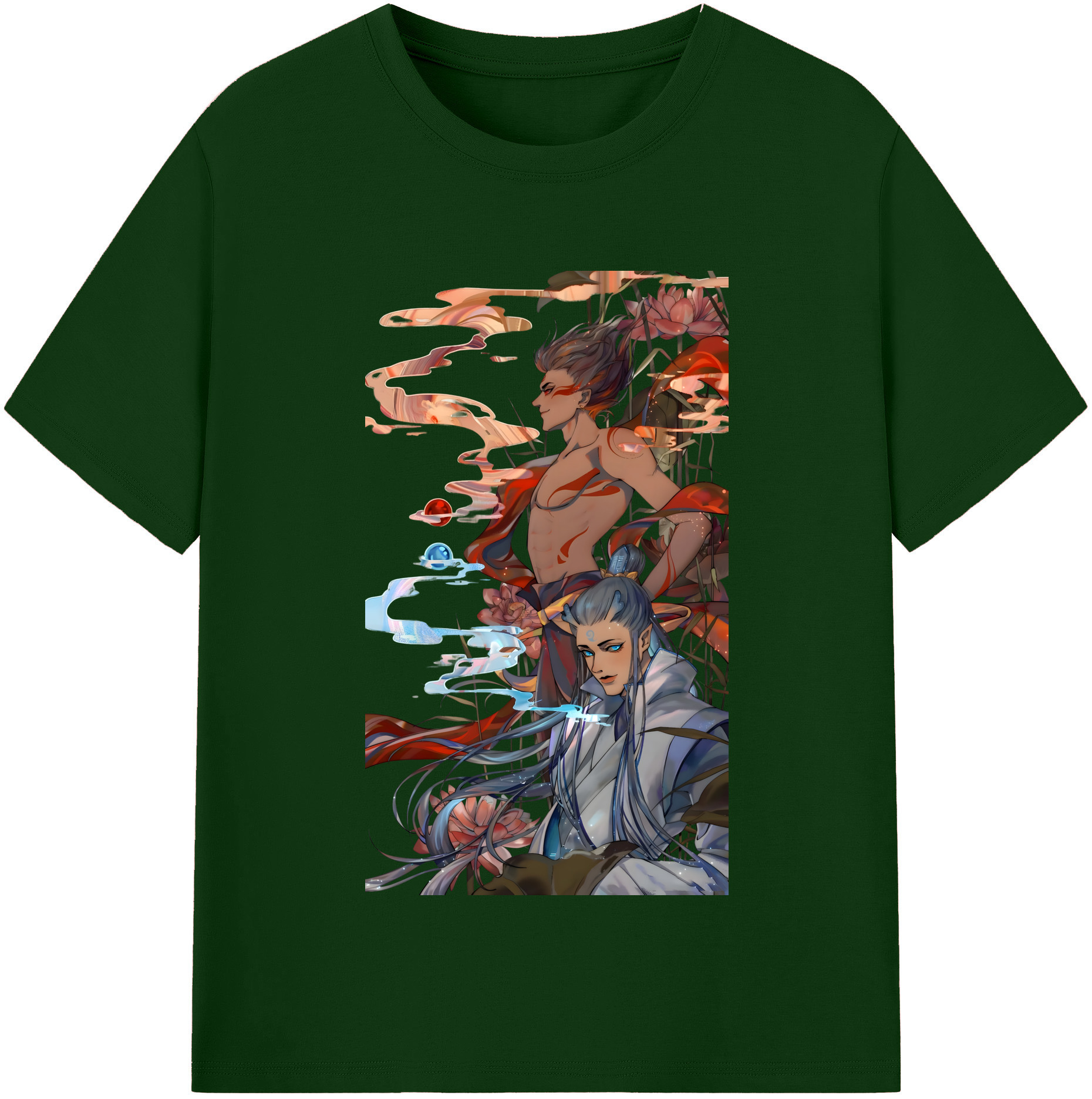 （画像用） Ne Zha 2 ナタ 魔童の大暴れ 綿100％半袖Tシャツ（フロントプリント）